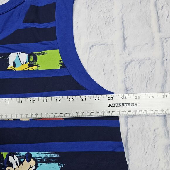 Disney Parks ADULT SIZE 2X 2020 Dated Tank Top Mickey Donald Pluto Goofy Blue - Picture 4 of 9